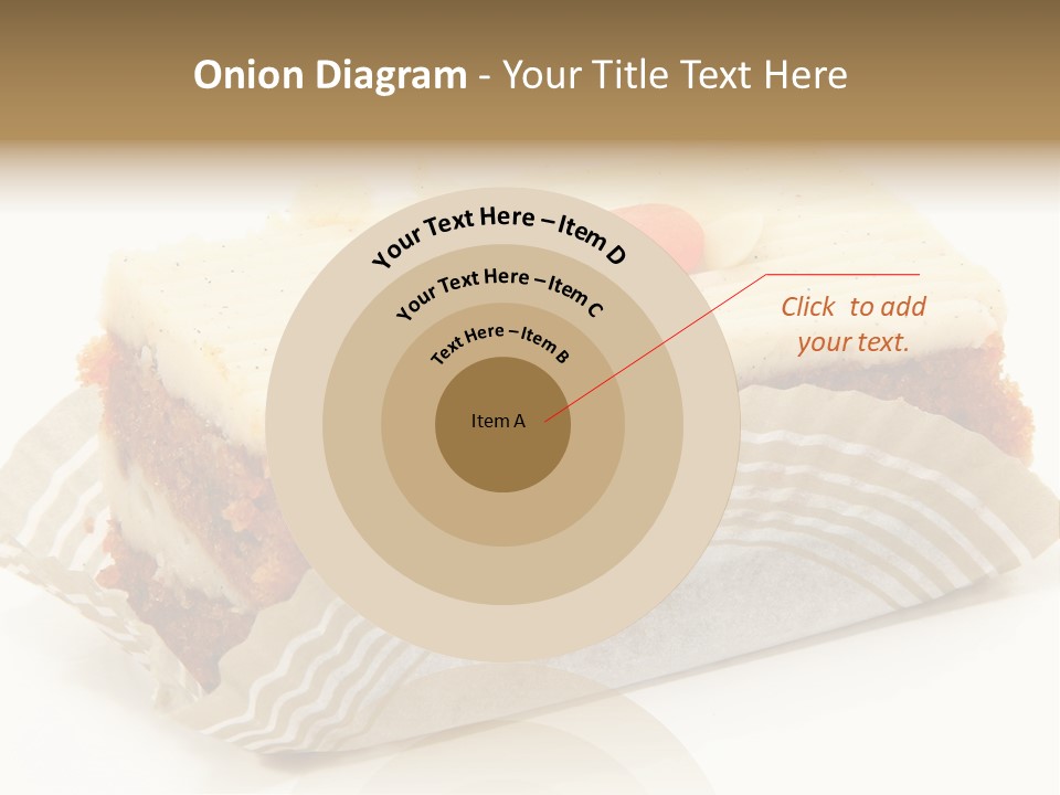 Piece Of Carrot Cake On Bakery Serving Paper Shot Over White. PowerPoint Template