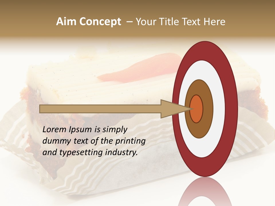 Piece Of Carrot Cake On Bakery Serving Paper Shot Over White. PowerPoint Template