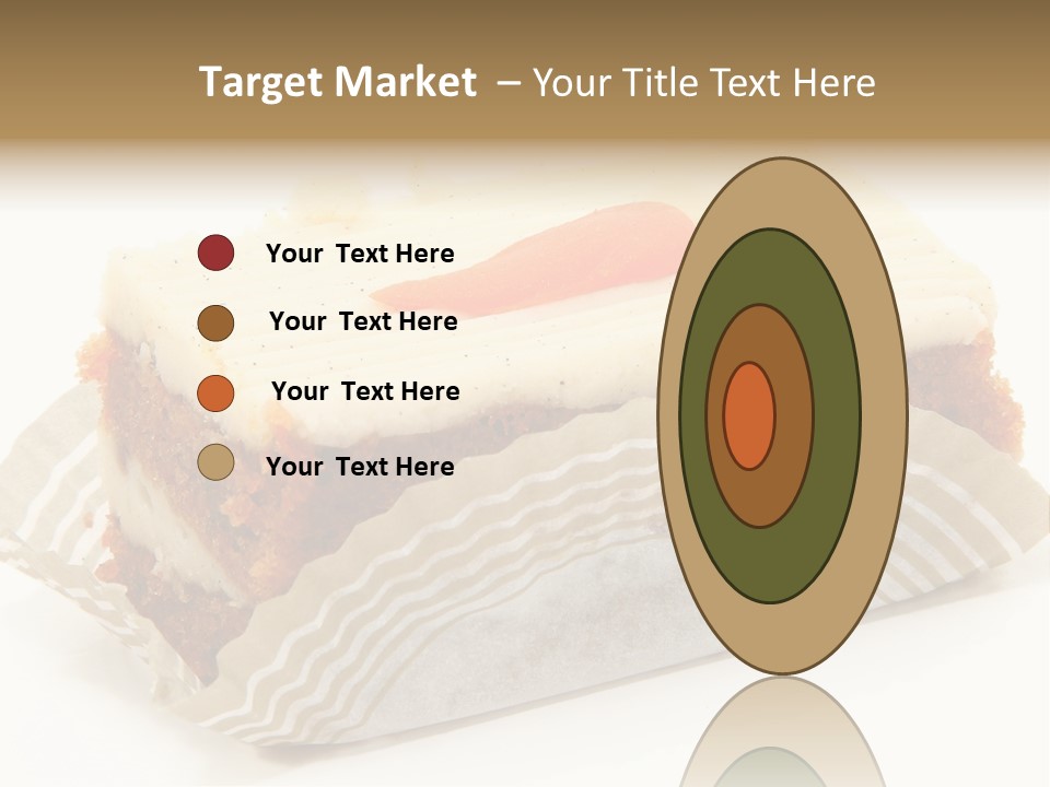 Piece Of Carrot Cake On Bakery Serving Paper Shot Over White. PowerPoint Template