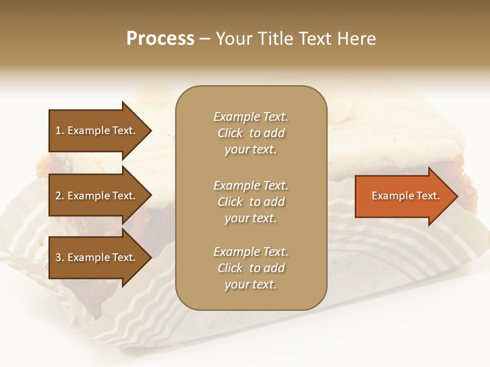 Piece Of Carrot Cake On Bakery Serving Paper Shot Over White. PowerPoint Template