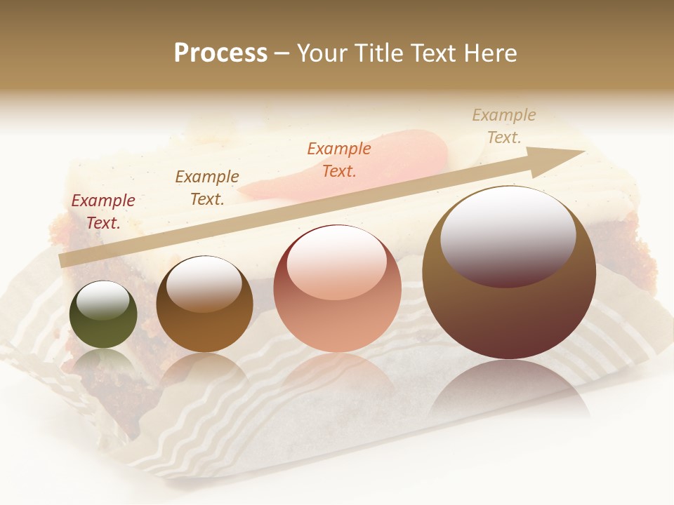 Piece Of Carrot Cake On Bakery Serving Paper Shot Over White. PowerPoint Template