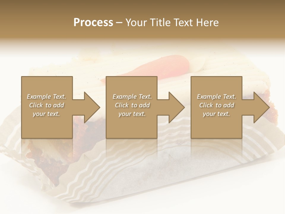 Piece Of Carrot Cake On Bakery Serving Paper Shot Over White. PowerPoint Template