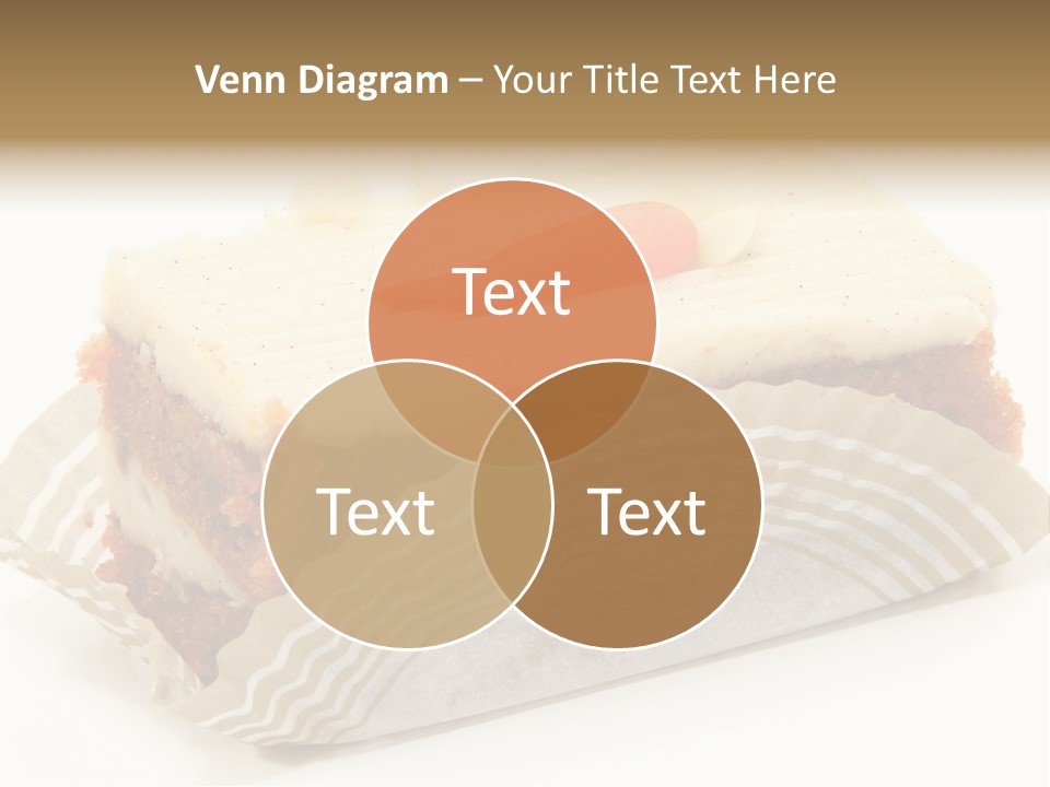 Piece Of Carrot Cake On Bakery Serving Paper Shot Over White. PowerPoint Template
