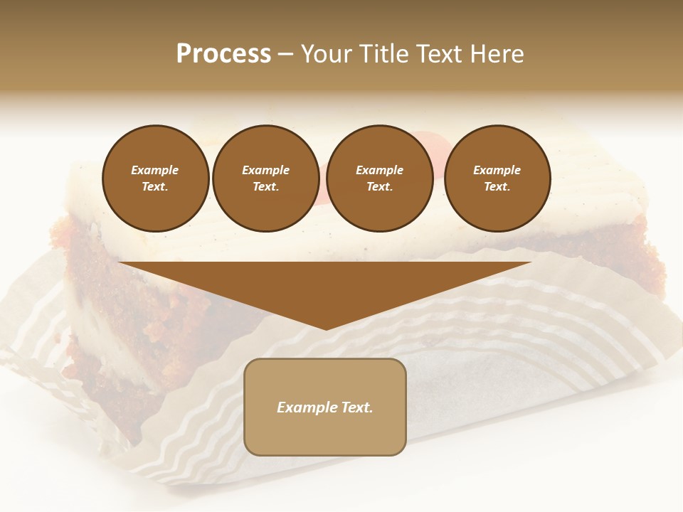 Piece Of Carrot Cake On Bakery Serving Paper Shot Over White. PowerPoint Template