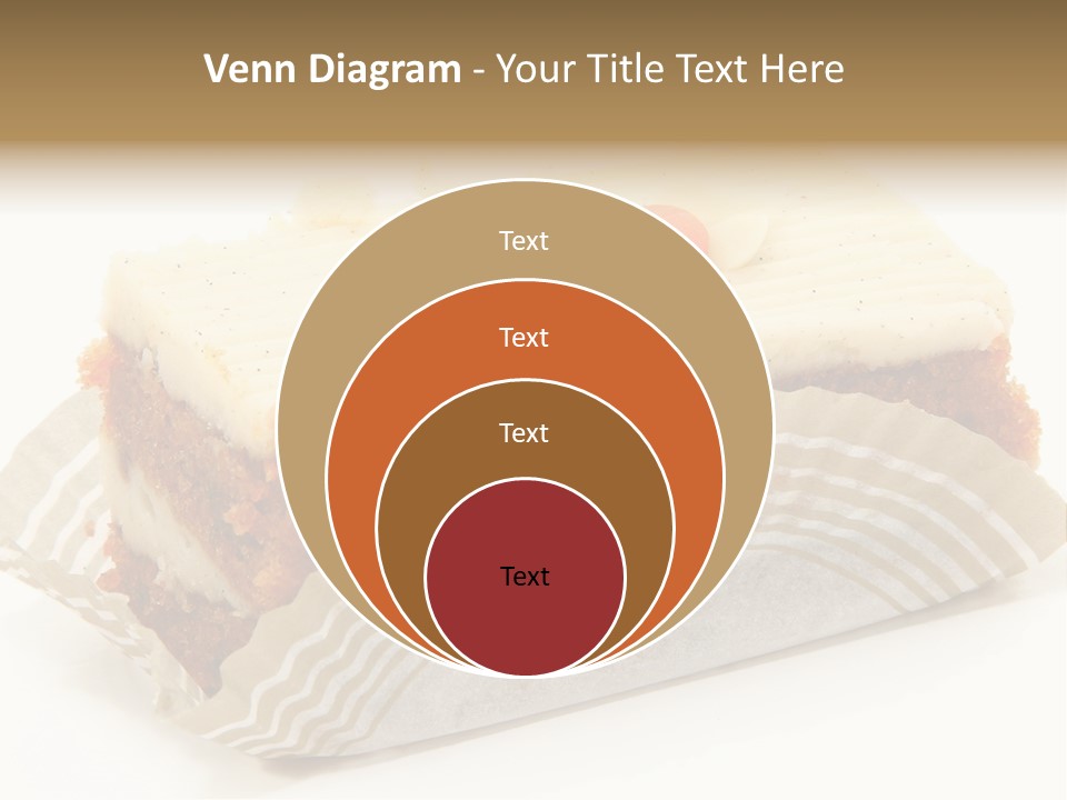 Piece Of Carrot Cake On Bakery Serving Paper Shot Over White. PowerPoint Template