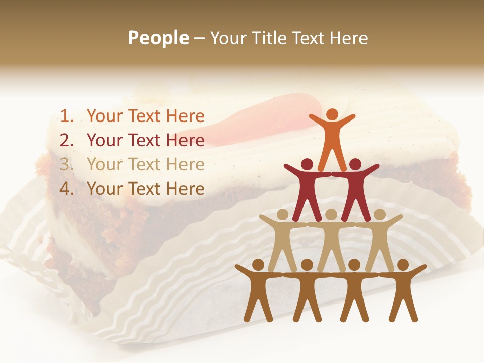 Piece Of Carrot Cake On Bakery Serving Paper Shot Over White. PowerPoint Template