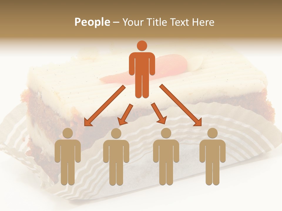 Piece Of Carrot Cake On Bakery Serving Paper Shot Over White. PowerPoint Template