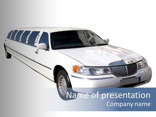 Long Limousine Isolated PowerPoint Template