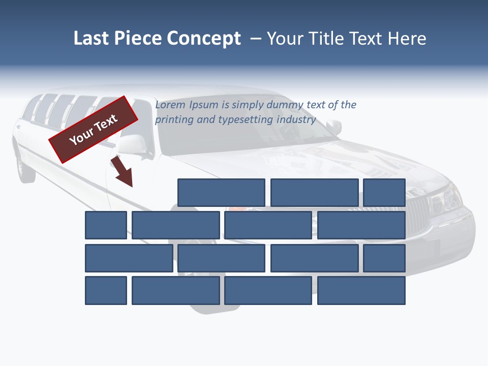 Long Limousine Isolated PowerPoint Template