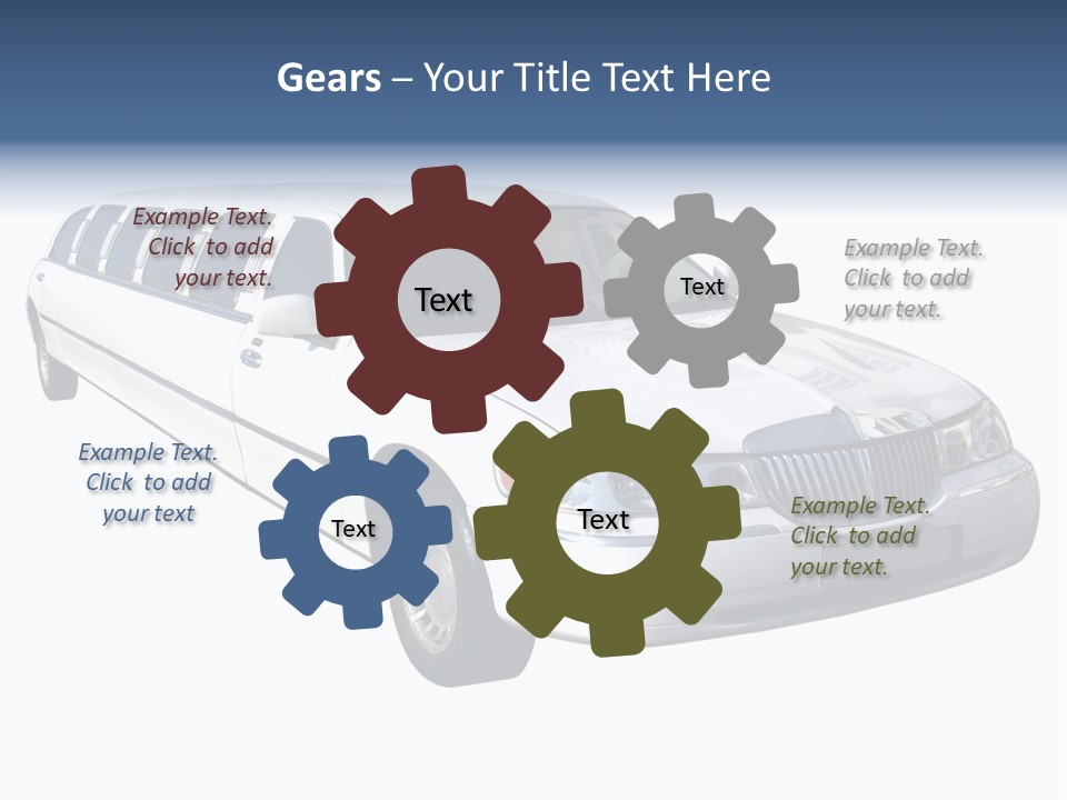 Long Limousine Isolated PowerPoint Template