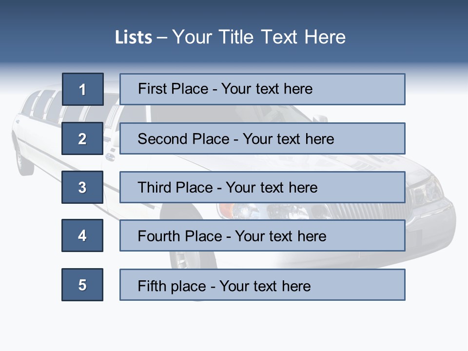 Long Limousine Isolated PowerPoint Template