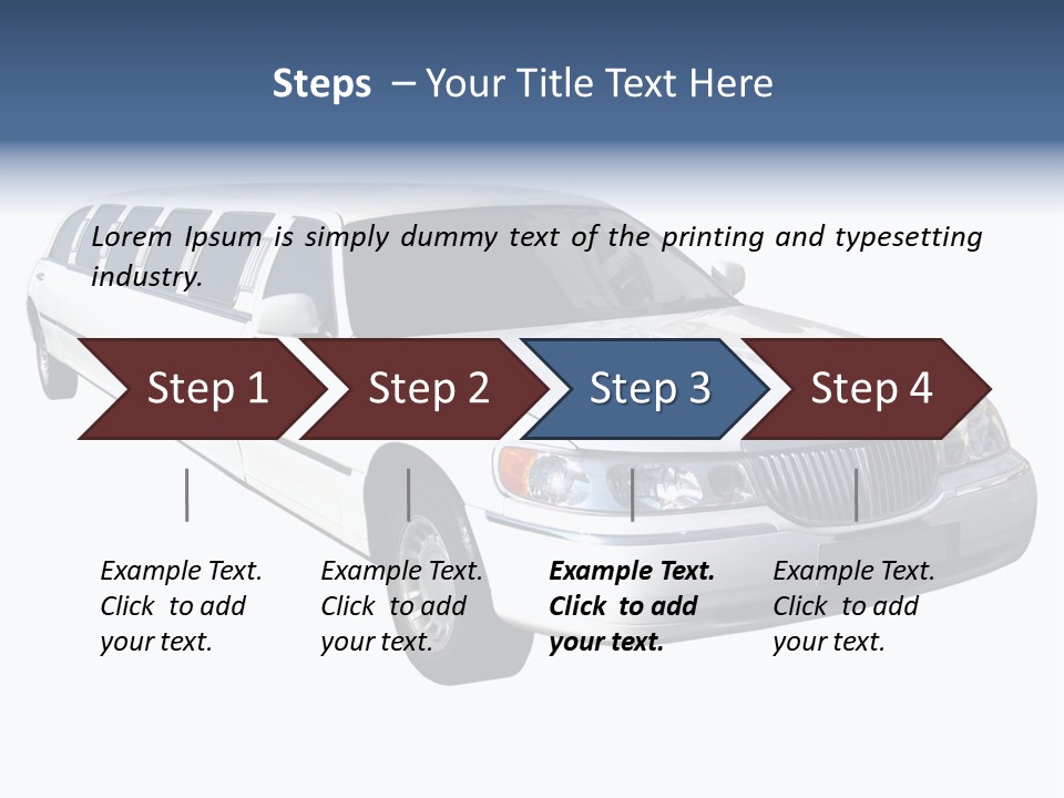 Long Limousine Isolated PowerPoint Template