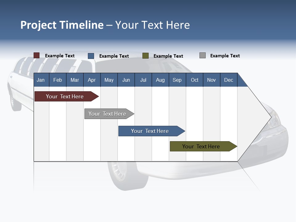 Long Limousine Isolated PowerPoint Template