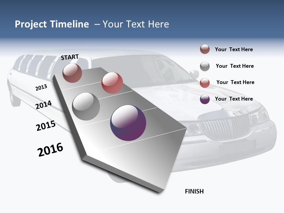 Long Limousine Isolated PowerPoint Template