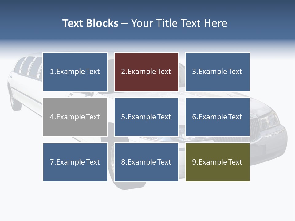 Long Limousine Isolated PowerPoint Template