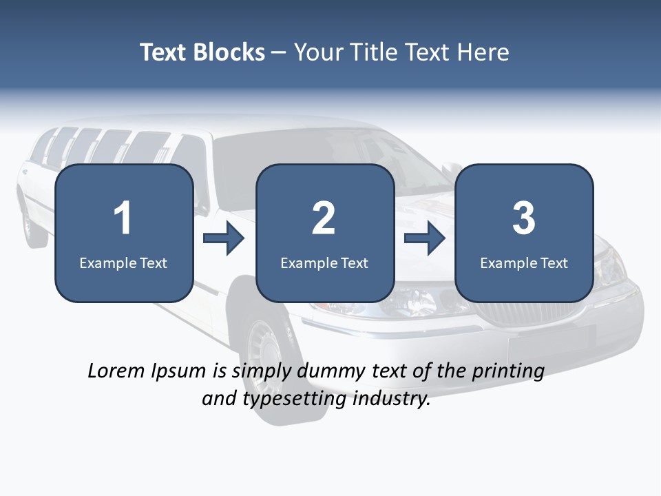 Long Limousine Isolated PowerPoint Template