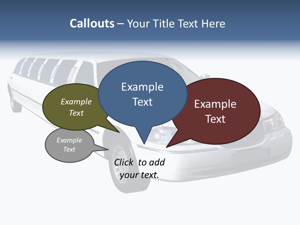 Long Limousine Isolated PowerPoint Template