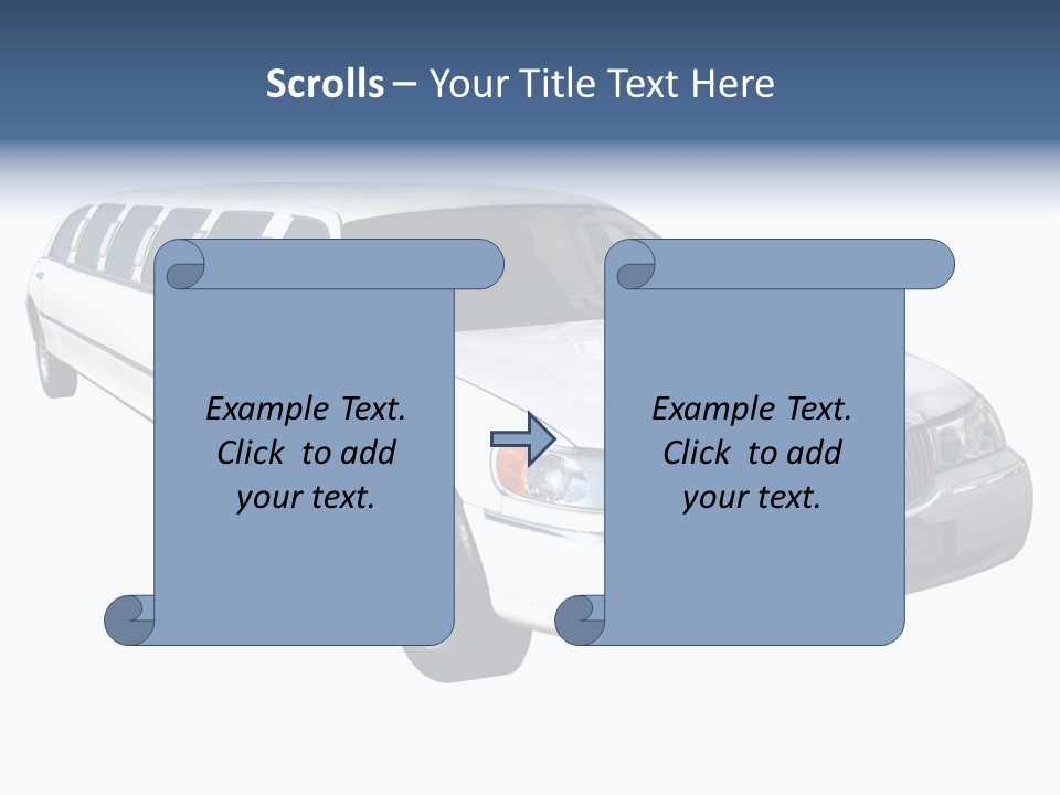 Long Limousine Isolated PowerPoint Template