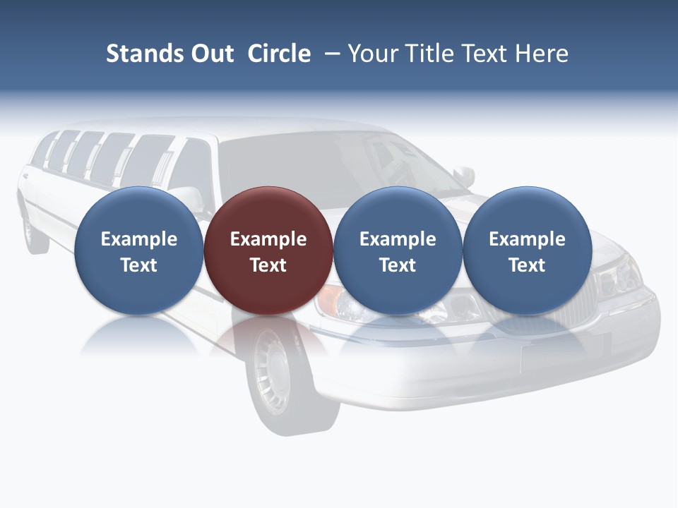 Long Limousine Isolated PowerPoint Template