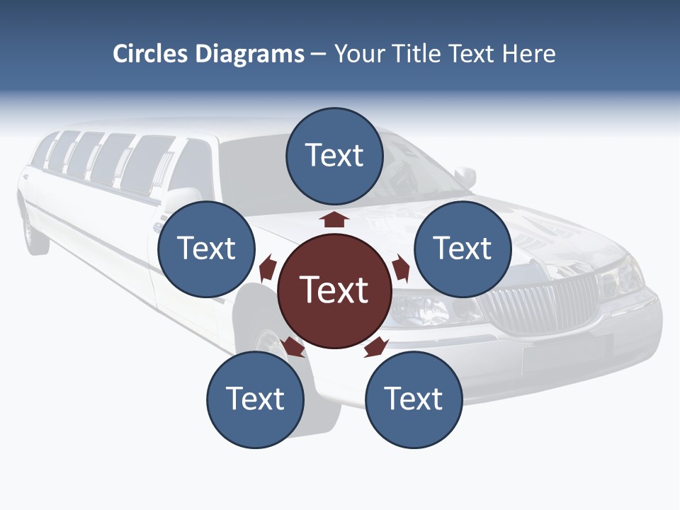 Long Limousine Isolated PowerPoint Template