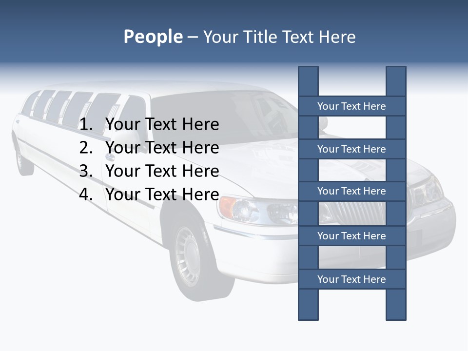 Long Limousine Isolated PowerPoint Template