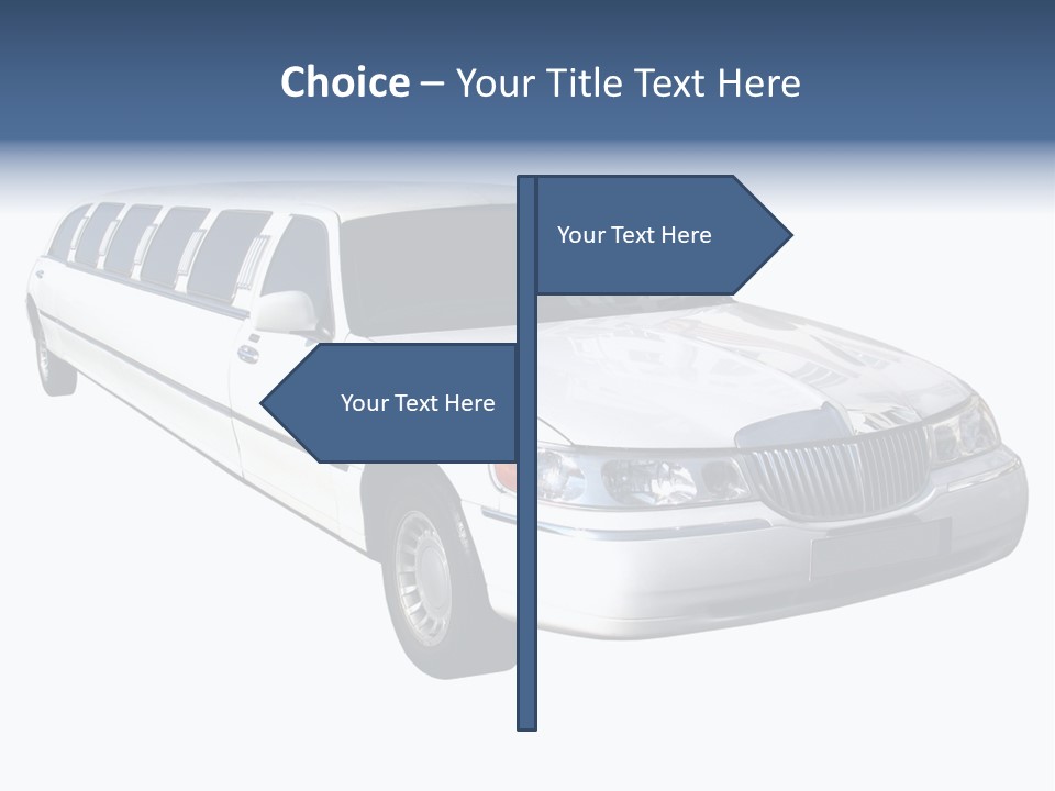 Long Limousine Isolated PowerPoint Template