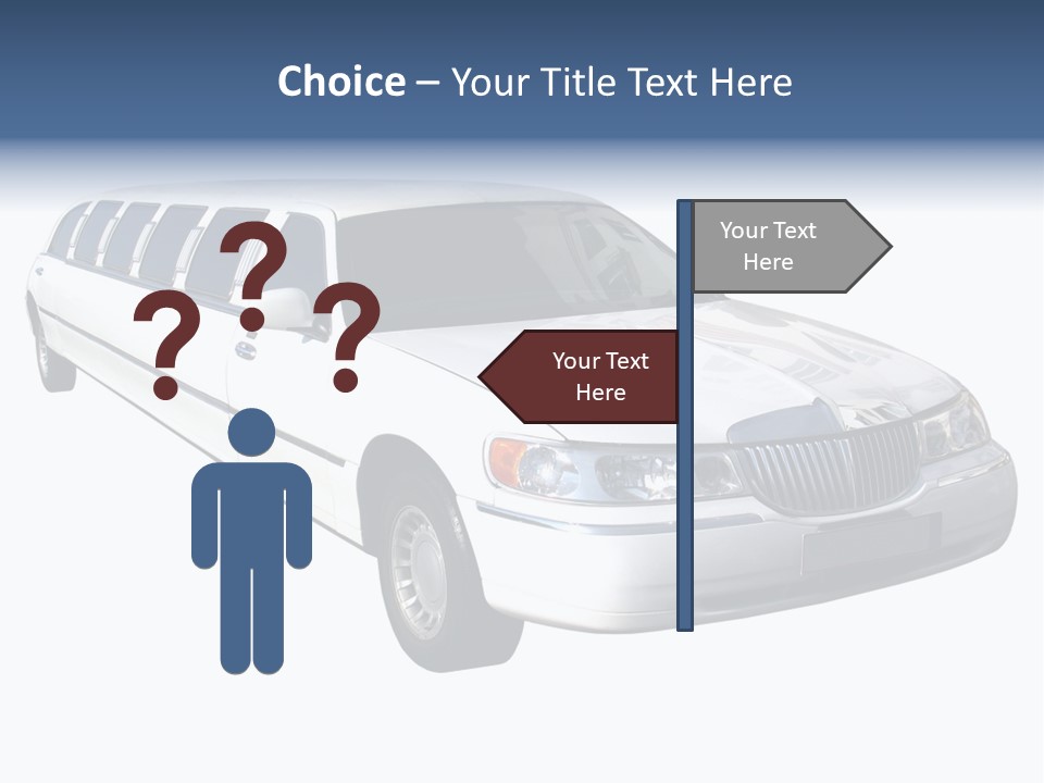 Long Limousine Isolated PowerPoint Template