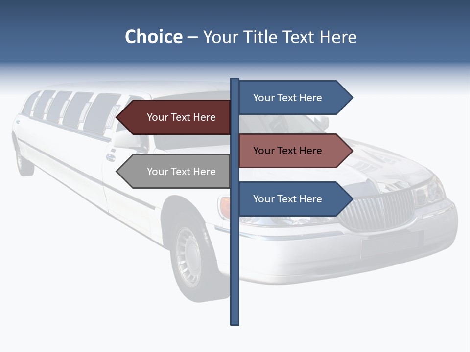 Long Limousine Isolated PowerPoint Template
