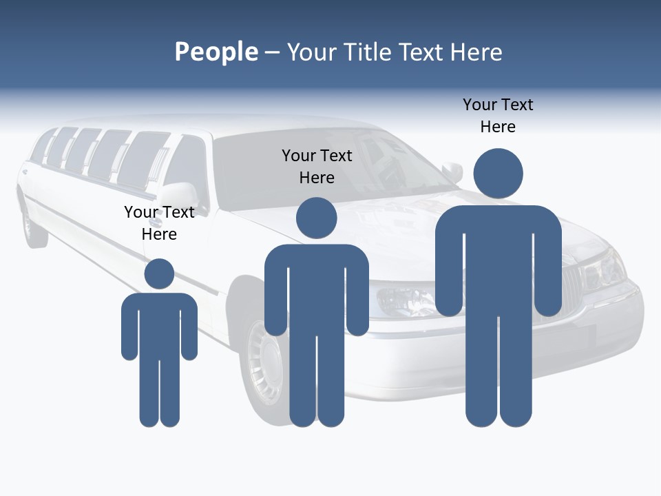 Long Limousine Isolated PowerPoint Template