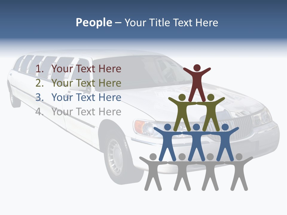 Long Limousine Isolated PowerPoint Template