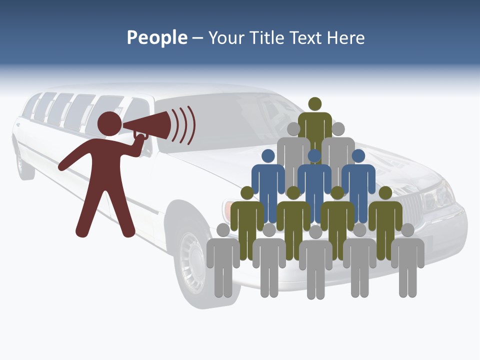 Long Limousine Isolated PowerPoint Template