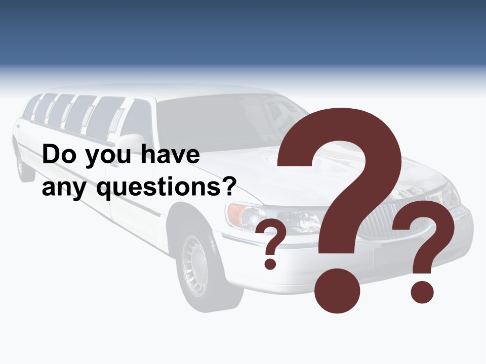 Long Limousine Isolated PowerPoint Template