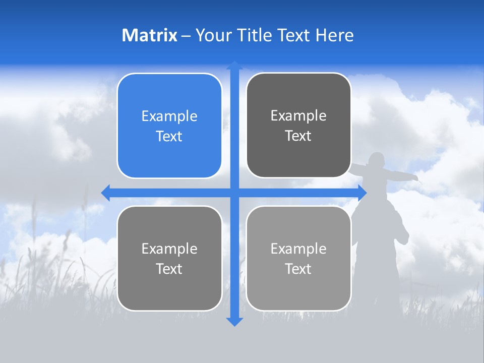 Silhouette Father And Daughter Outdoors PowerPoint Template