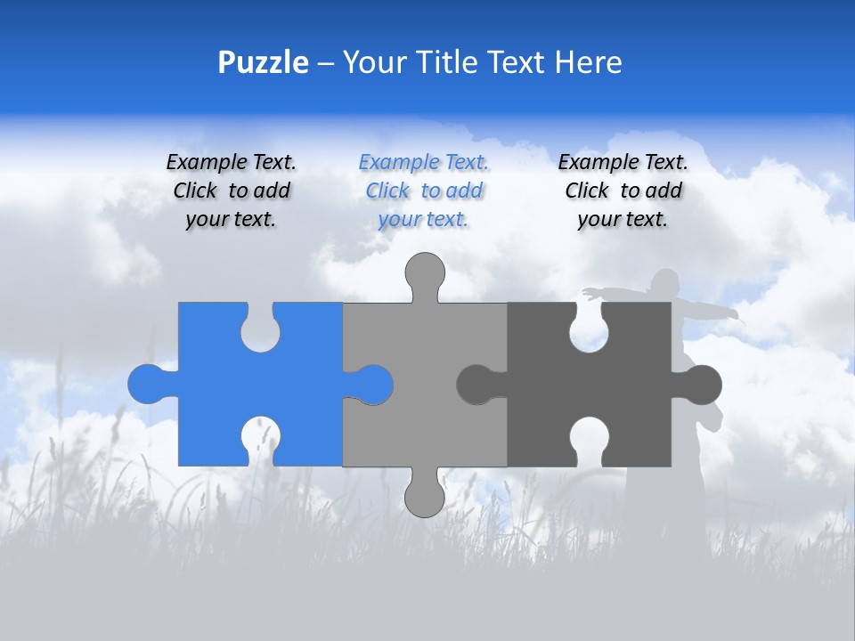 Silhouette Father And Daughter Outdoors PowerPoint Template