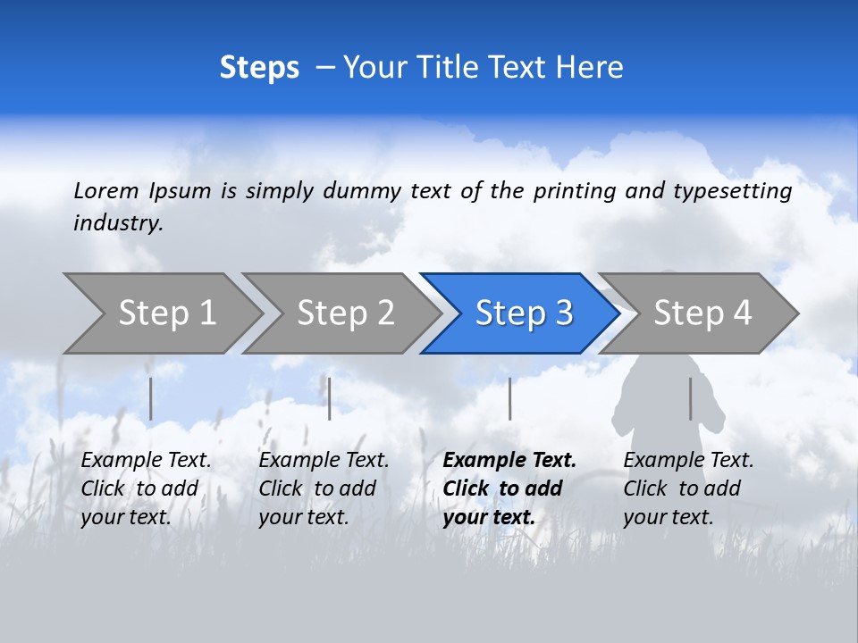 Silhouette Father And Daughter Outdoors PowerPoint Template