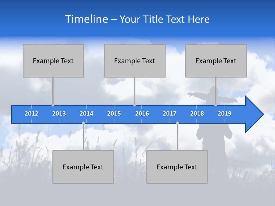 Silhouette Father And Daughter Outdoors PowerPoint Template
