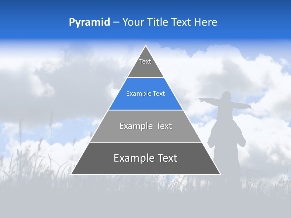 Silhouette Father And Daughter Outdoors PowerPoint Template