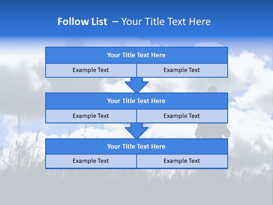 Silhouette Father And Daughter Outdoors PowerPoint Template