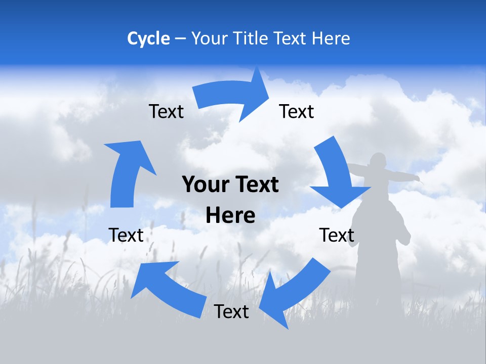 Silhouette Father And Daughter Outdoors PowerPoint Template