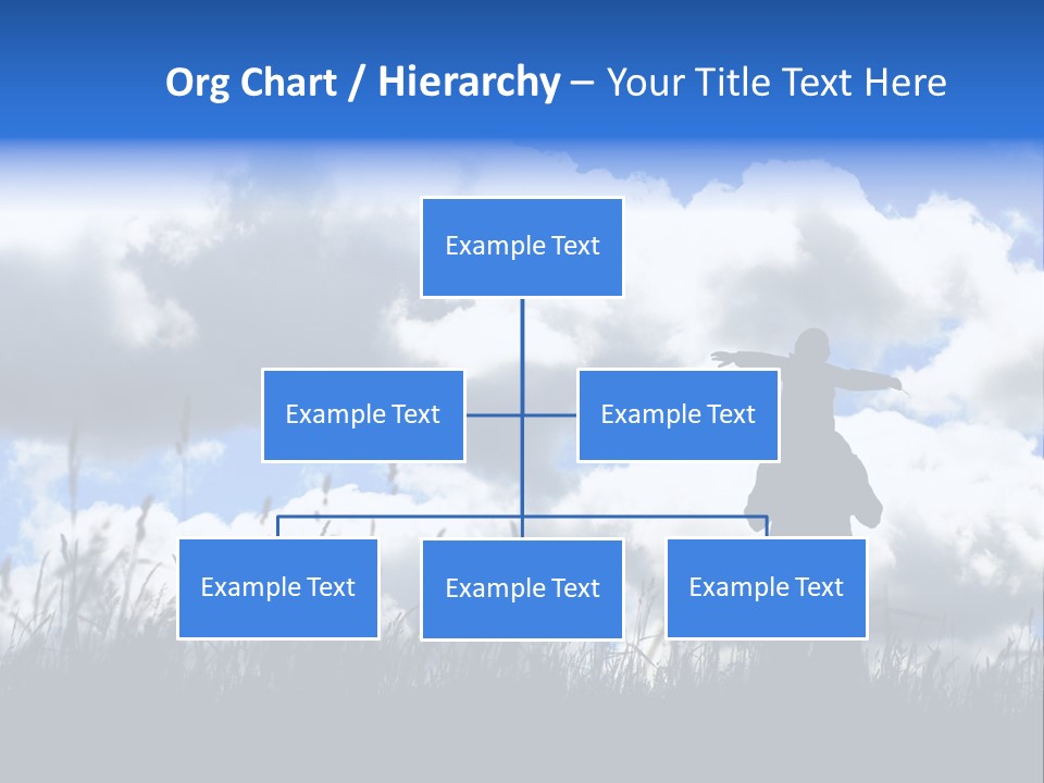 Silhouette Father And Daughter Outdoors PowerPoint Template