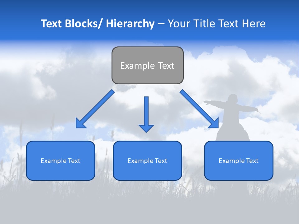 Silhouette Father And Daughter Outdoors PowerPoint Template