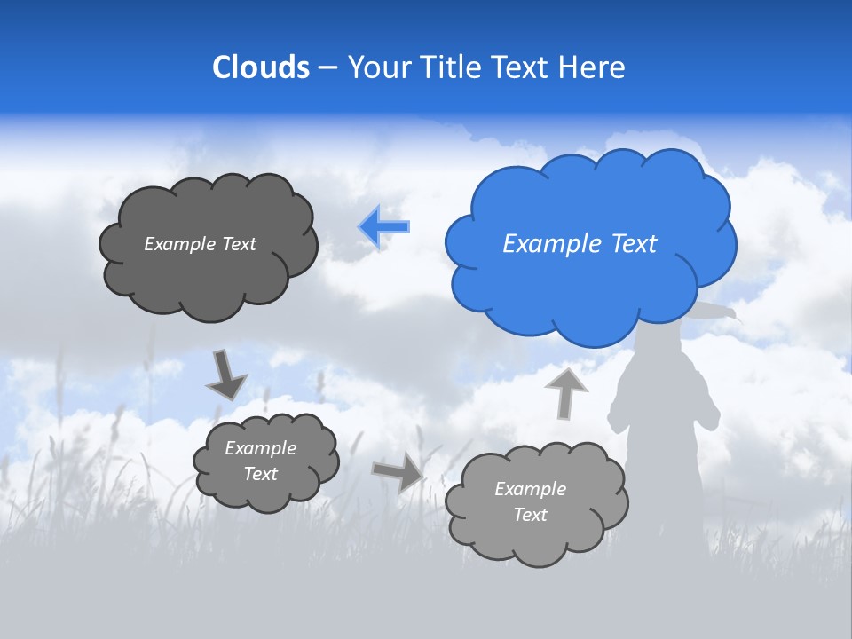 Silhouette Father And Daughter Outdoors PowerPoint Template
