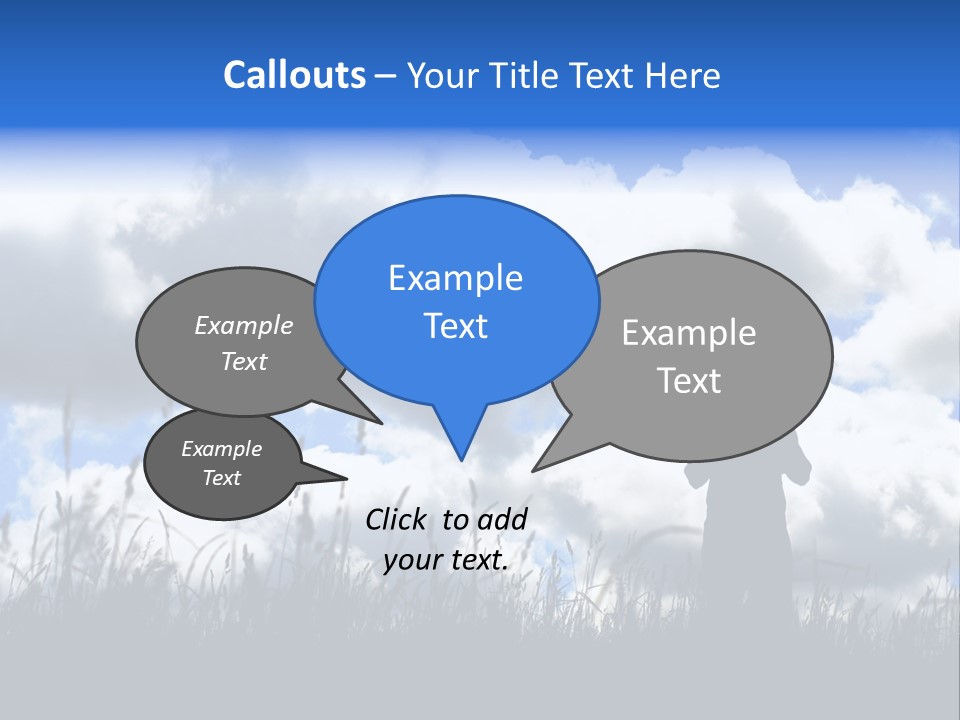 Silhouette Father And Daughter Outdoors PowerPoint Template