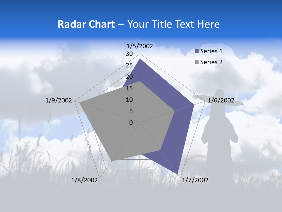 Silhouette Father And Daughter Outdoors PowerPoint Template