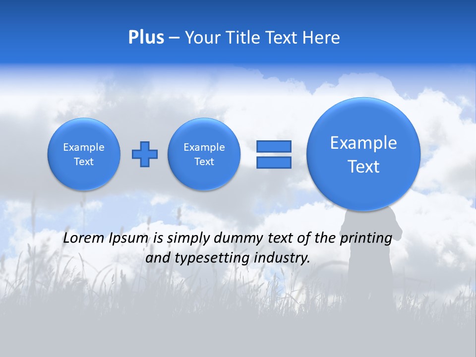 Silhouette Father And Daughter Outdoors PowerPoint Template