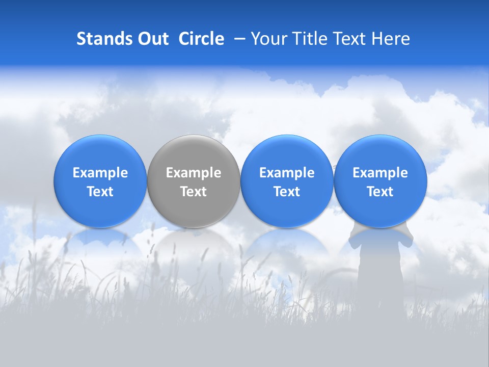 Silhouette Father And Daughter Outdoors PowerPoint Template