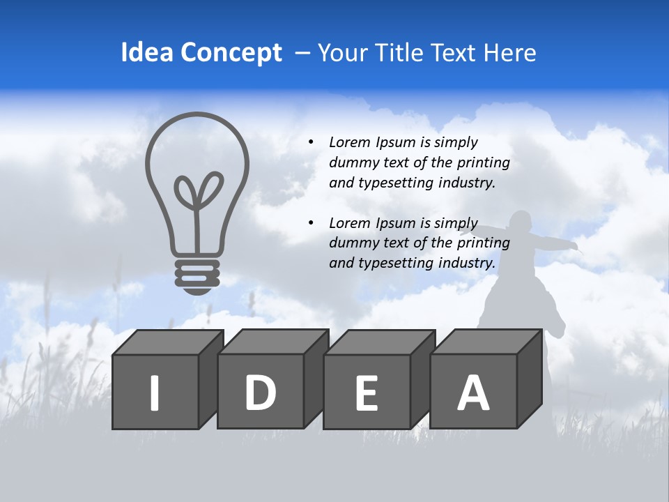 Silhouette Father And Daughter Outdoors PowerPoint Template