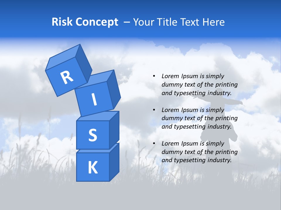 Silhouette Father And Daughter Outdoors PowerPoint Template