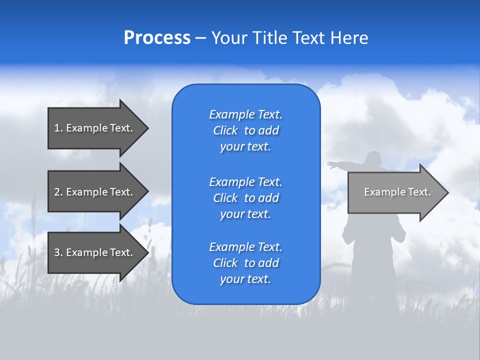 Silhouette Father And Daughter Outdoors PowerPoint Template