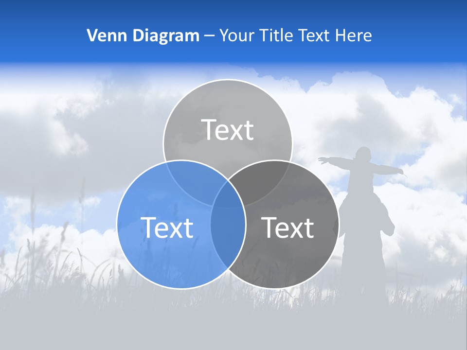 Silhouette Father And Daughter Outdoors PowerPoint Template